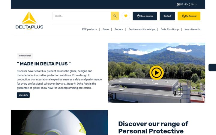 Screenshot of deltaplus-usa.com