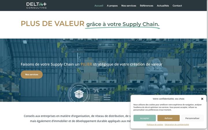 Ekraanipilt saidist deltaplusconsulting.fr