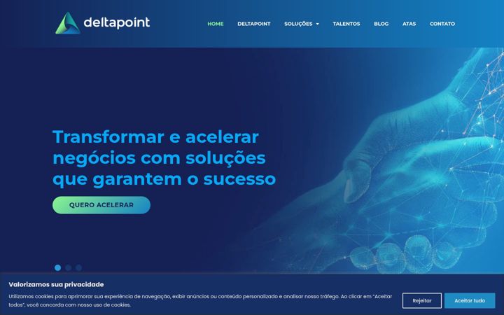 Screenshot stránky deltapoint.com.br