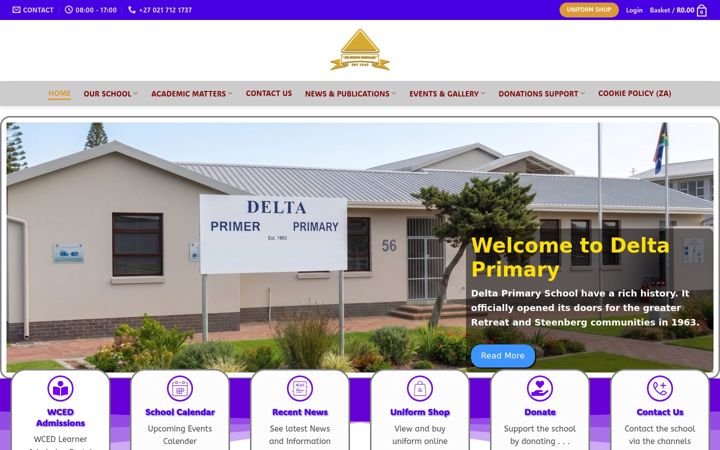 Ekrānuzņēmums no deltaprimary.org.za