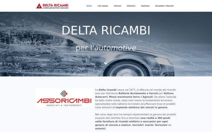 Screenshot of deltaricambi.it