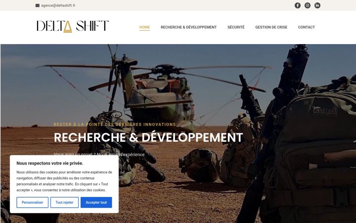 Screenshot of deltashift.fr