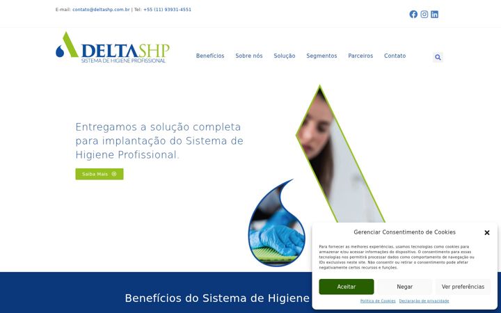 Screenshot stránky deltashp.com.br