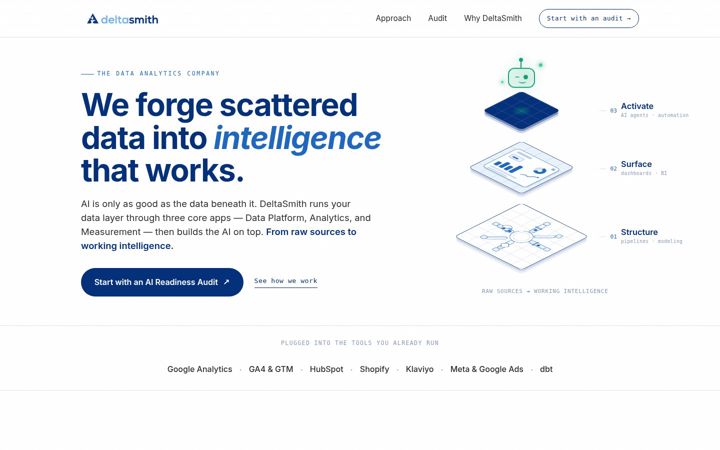 Screenshot of deltasmith.io