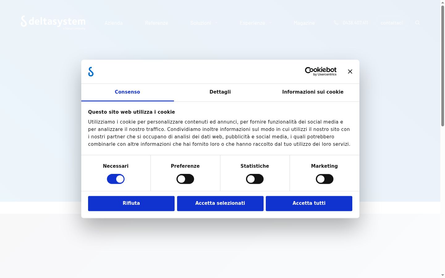 Captura de ecrã do banner de consentimento apresentado antes de qualquer interação
