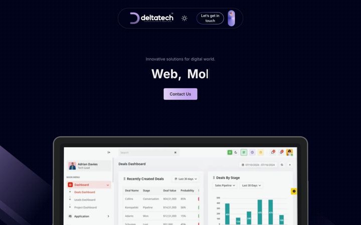 Screenshot of deltatech-web.com