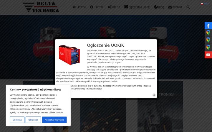 Screenshot von deltatechnika.pl
