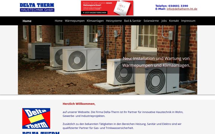 Screenshot of deltatherm-ht.de
