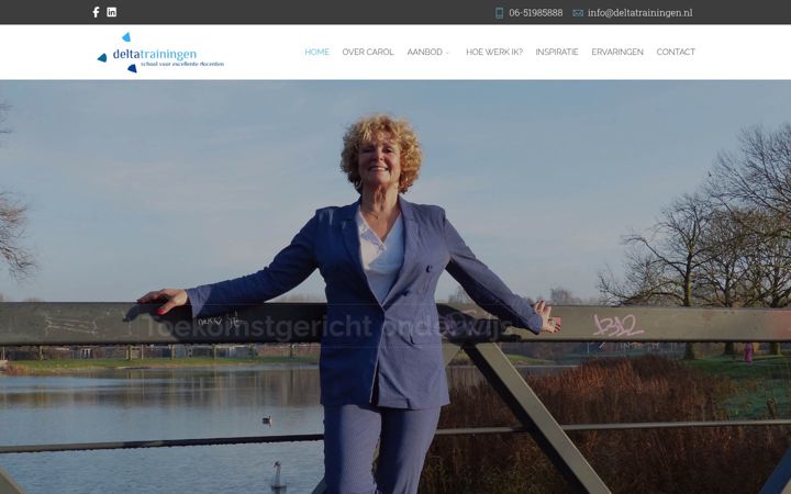 Screenshot of deltatrainingen.nl