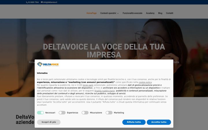 Zrzut ekranu deltavoice.it