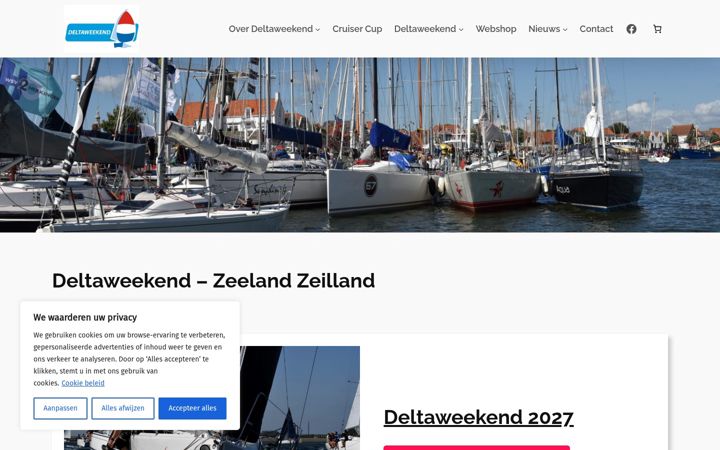 Screenshot of deltaweekend.nl