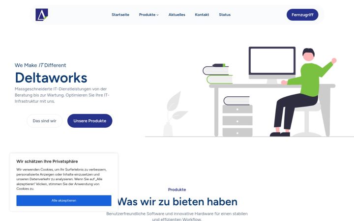 Screenshot of deltaworks.ch
