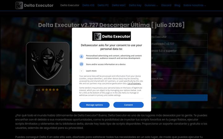 Screenshot of deltaxecutor.com.mx