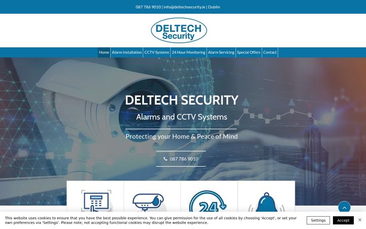 Screenshot von deltechsecurity.ie