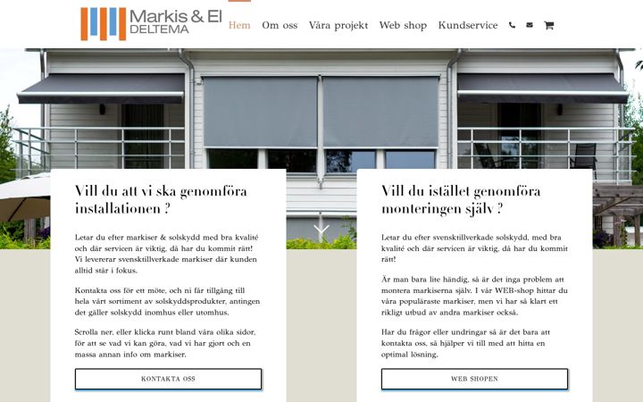 Screenshot of deltemamarkis.se