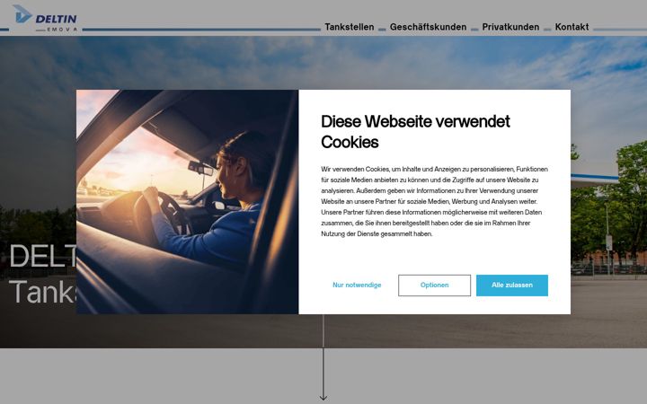 Screenshot of deltin.de