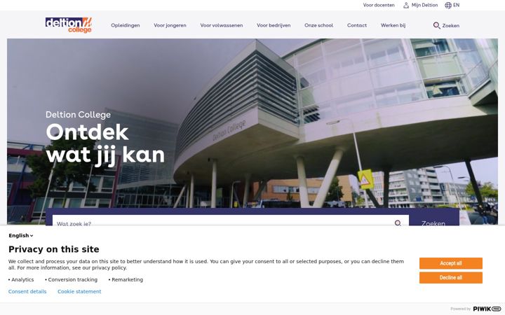Screenshot of deltion.nl