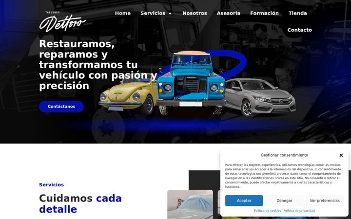Screenshot of deltorotalleres.com