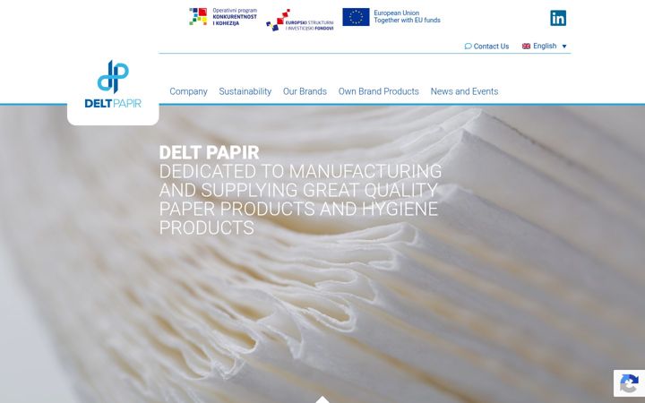 Screenshot of deltpapir.com