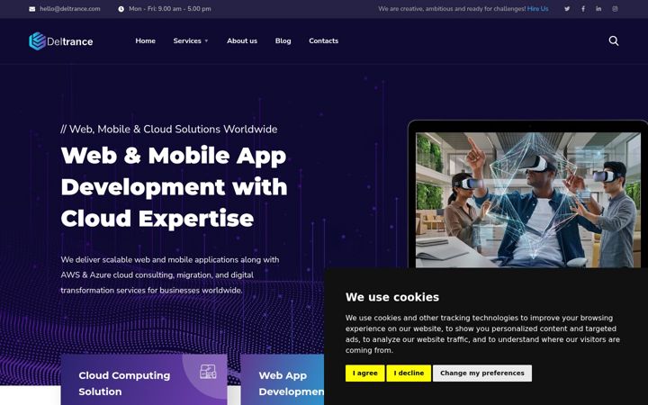 Screenshot of deltrance.com