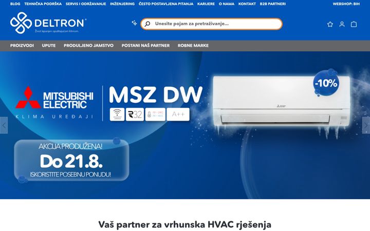 Snímek obrazovky deltron.hr
