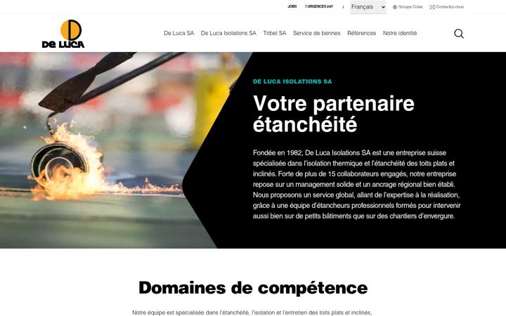 Screenshot of deluca-isolations.ch