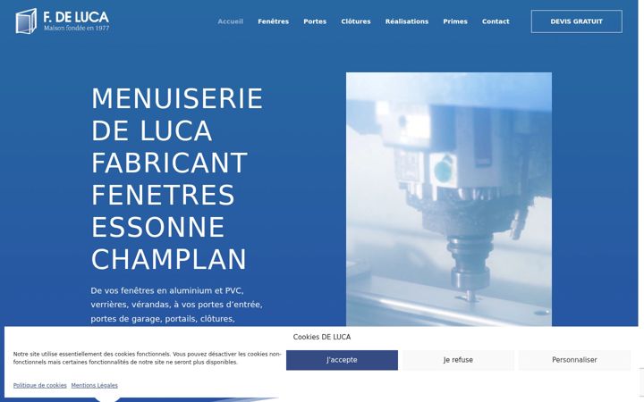 Screenshot of deluca-menuiserie.fr