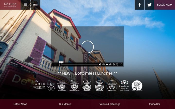 Screenshot of delucacucina.co.uk