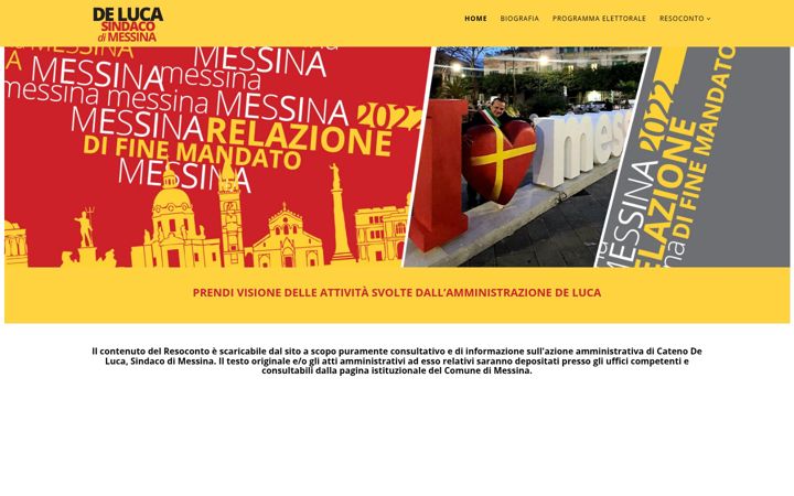 Screenshot of delucasindacodimessina.it
