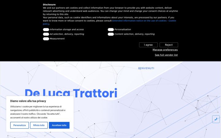 Screenshot of delucatrattori.com