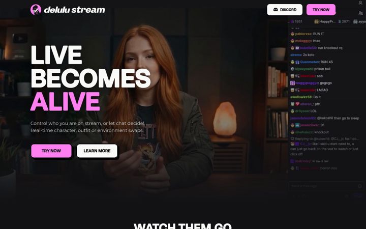 Screenshot of delulustream.com