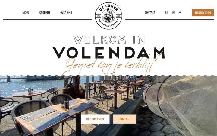 Skärmbild av delunchvolendam.nl