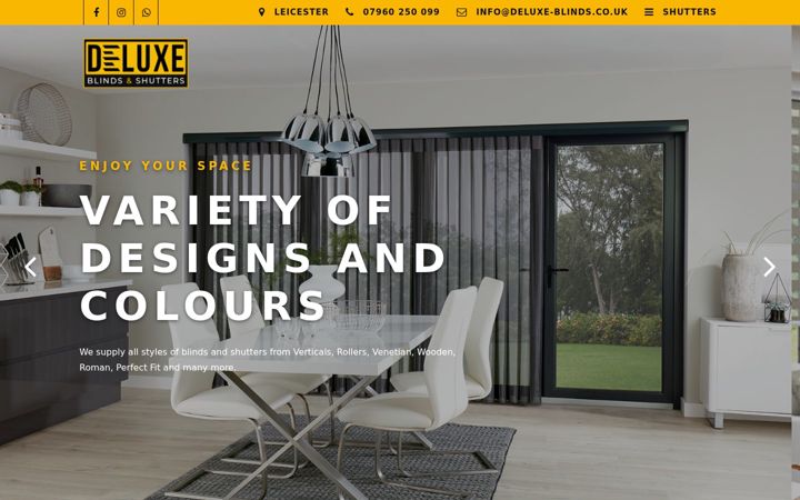Screenshot of deluxe-blinds.co.uk