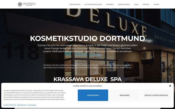 Screenshot of deluxe-kosmetik-dortmund.de
