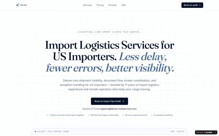 Screenshot of deluxe-multiservices.com