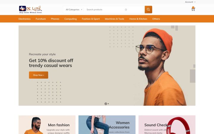 Screenshot of deluxe.com.ng