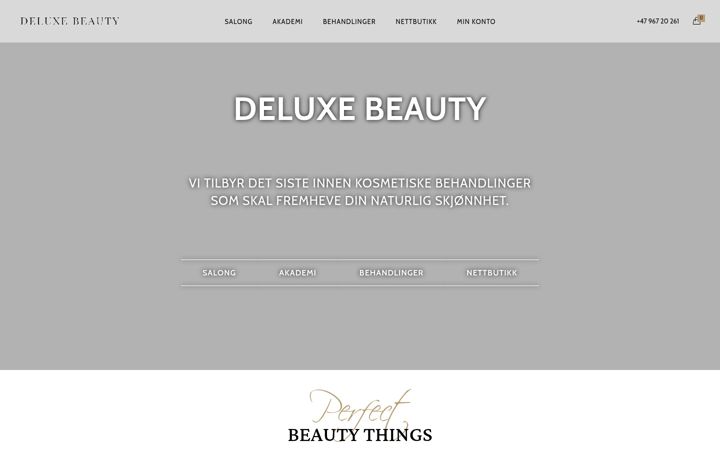 Screenshot stránky deluxebeauty.no