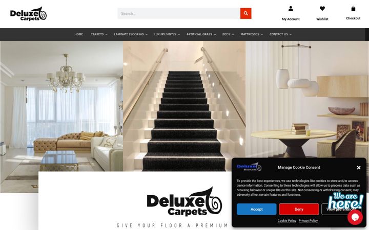 Screenshot of deluxecarpets.co.uk