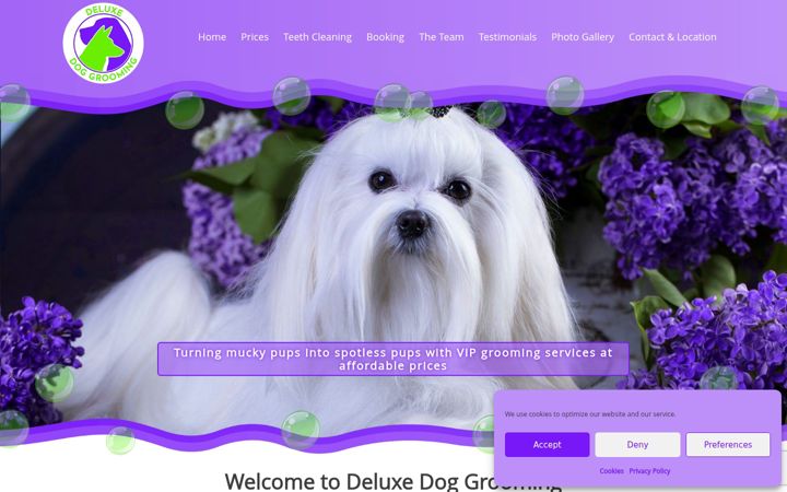 Screenshot di deluxedoggrooming.co.uk