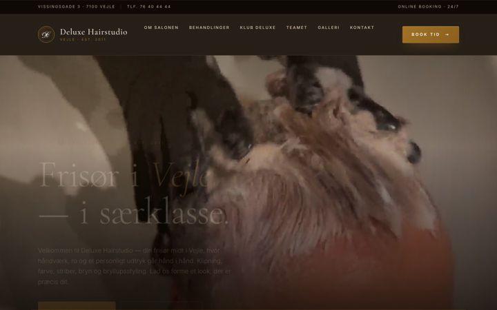 Screenshot of deluxehairstudio.dk