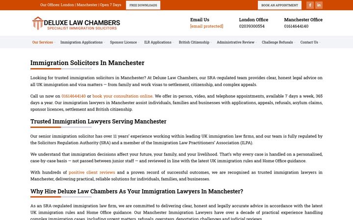 Screenshot di deluxelawchambers.co.uk