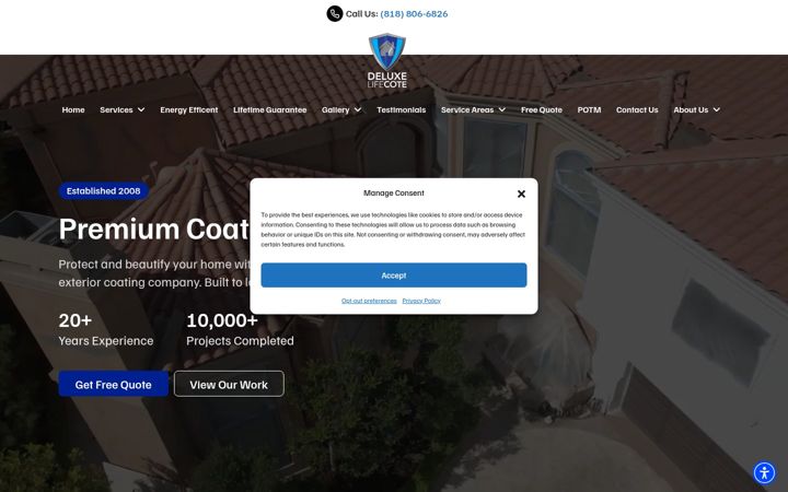 Screenshot of deluxelifecote.com