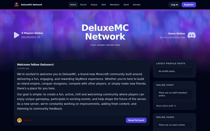 Screenshot of deluxemc.net