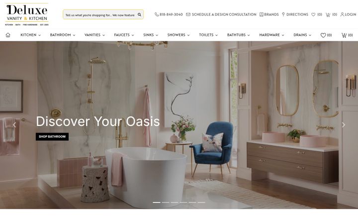 Screenshot of deluxevanity.com