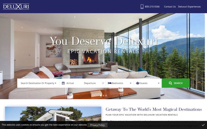 Screenshot of deluxuri.com