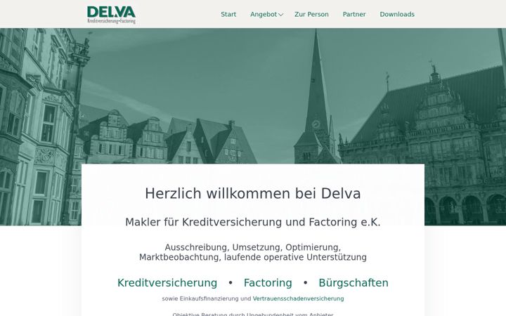 Screenshot of delva.de