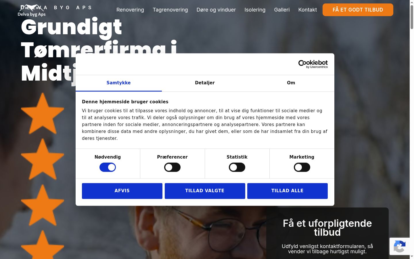 Screenshot tal-banner tal-kunsens muri qabel kwalunkwe interazzjoni