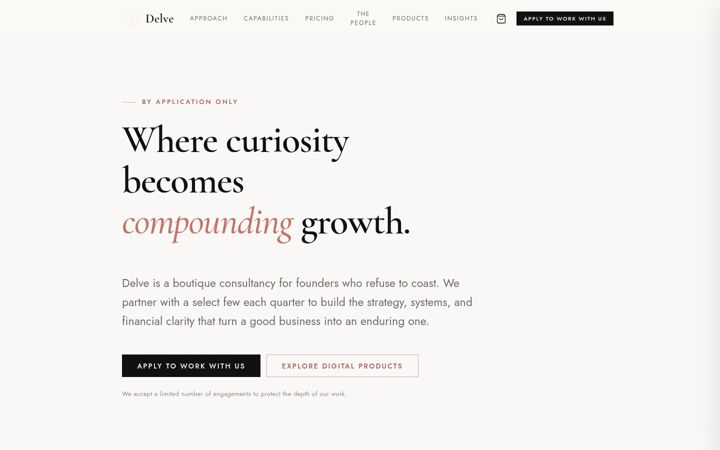 Screenshot of delve-inc.com