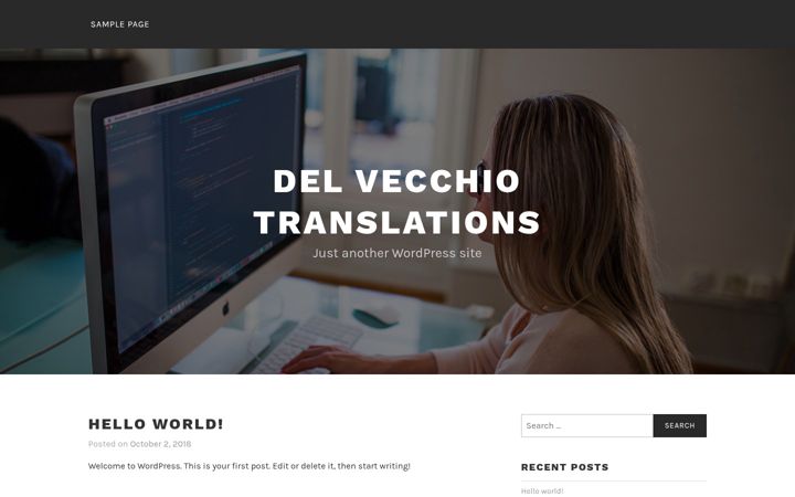 Screenshot of delvecchio.de