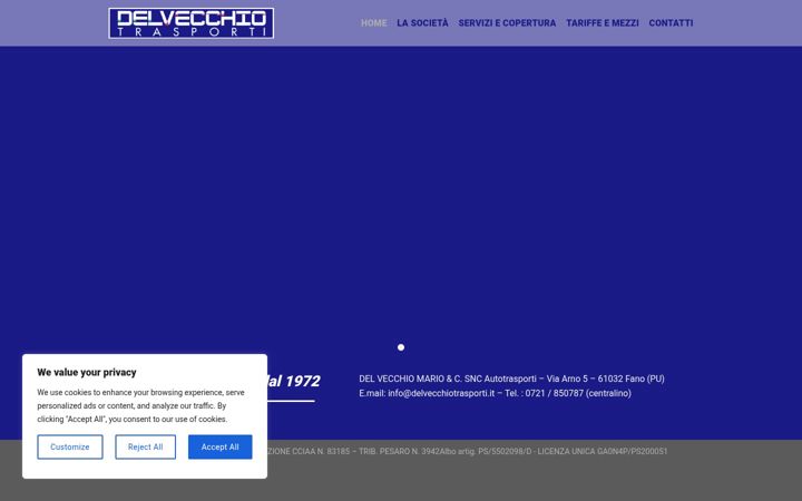 Screenshot of delvecchiotrasporti.it